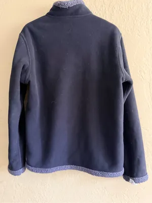 Uniqlo Black Reversible Fleece Jacket with Light Grey Sherpa Trim thumbnail 2
