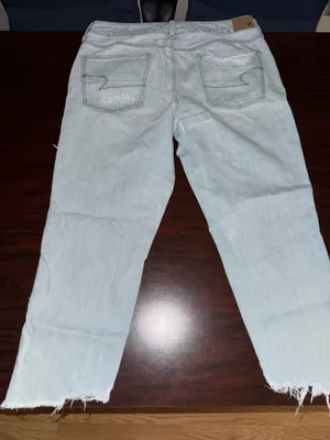 American Eagle Button Fly Patchwork Tomgirl Jeans Size 14 thumbnail 6