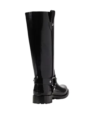NWT Michael Michael Kors Womens Stormy Rain Boot Harness 40F2STFB5Q Black 8M thumbnail 5