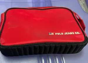 Ralph Lauren Polo Jeans Co. Red and Black Travel Case Makeup Bag Toiletries bag thumbnail 1
