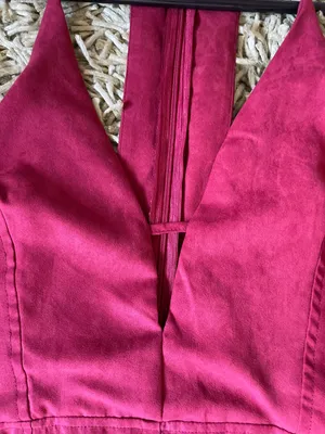 Lush Clothing Dark Red Velvet Romper thumbnail 4