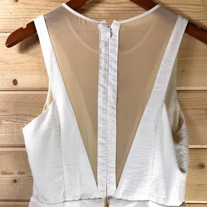 Keepsake the Label Sheer Peek A Boo White Peplum Dress thumbnail 5