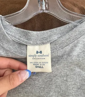 Simply Southern Light Grey T-Shirt Small thumbnail 3