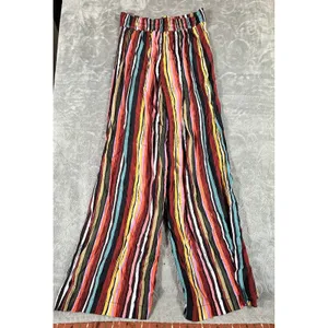 Free People Striped Wide Leg Palazzo Pants Women S Boho Festival Colorful Hippie thumbnail 4