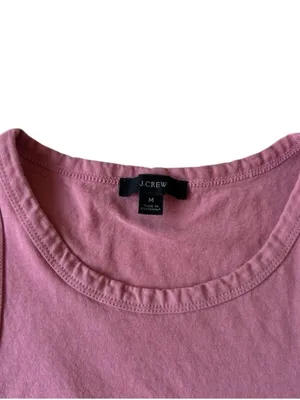 J.Crew Knit Cutaway Tank Maxi Dress in a faded dusty pink shade. thumbnail 5