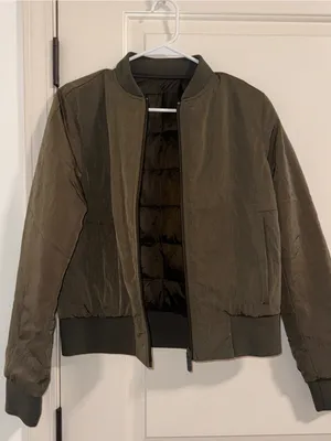 lululemon athletica Dark Olive Bomber Jacket thumbnail 5