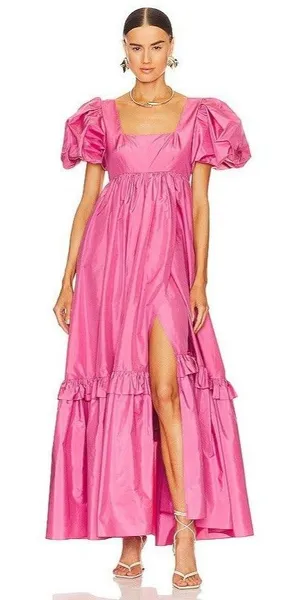 LoveShackFancy Silk Gown Doutzen Powder Pink Prom Maxi Dress $1225.00 Size 6 thumbnail 1