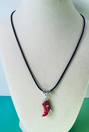 Cowboy Boot Necklace 🤠 Red thumbnail 1