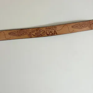 Unisex JON WYE Leather Paisley Belt Western Retro Made in USA Men Women 46.5" thumbnail 12