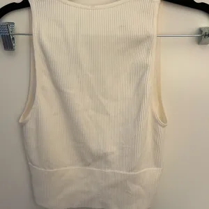 Urban Outfitters White Ribbed V-Neck Tank Top thumbnail 3