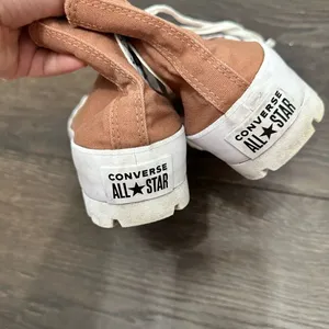Converse Women’s 9 Brown Tan Lugged Platform Sneakers Shoes thumbnail 5
