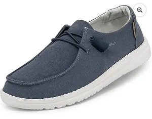 Hey Dude Women’s Wendy Chambray Navy & White Shoes‎ Size 8 thumbnail 1