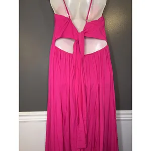 Cupshe Dress Womens Medium Pink Cutout Backless Tie Strap Maxi Sundress Beach thumbnail 8