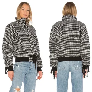 Tularosa X Revolve Ansley Puffer Houndstooth Wool Blend Jacket Coat Size XS thumbnail 2
