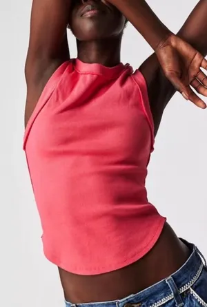 We The Free PeopleNWOT Kate Tank red/pink sz XL 16" ptp thumbnail 1