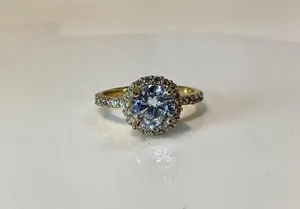 Gold Tone Crystal Ring thumbnail 2