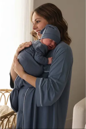 Caden lane delivery gown Blue thumbnail 2