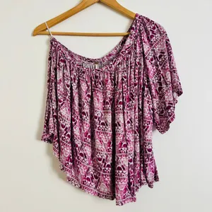 Free People Anthropologie Ocean Avenue‎ Blouse Top Shirt Asymmetrical Shoulder S thumbnail 4