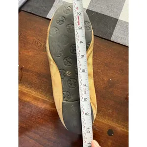 Tory Burch Gold Metallic Leather Ballet Flats thumbnail 6