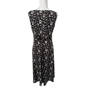 Jessica Howard Dress Womens 8‎ Brown Polka Dot Rockabilly Ruched Midi Retro thumbnail 6