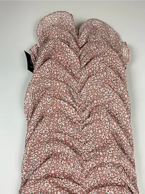 Lulus Walk the Walk Mauve Floral Print Ruched Bodycon Mini Dress L NWT thumbnail 12
