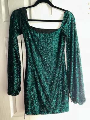 Lucy in the Sky Green Sequin Dress thumbnail 3