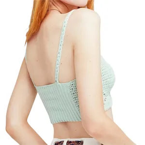 Free People Berkinette Crochet Bralette Crop Cami Top thumbnail 4