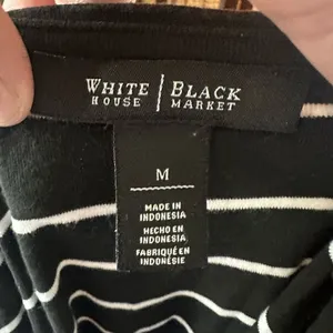 White House Black Market square neck striped M minimalist blouse thumbnail 3