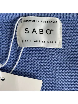 Sabo Skirt London Knit Dress in Azure Sz 8 / Large Coastal Cutout Midi Vacation thumbnail 5