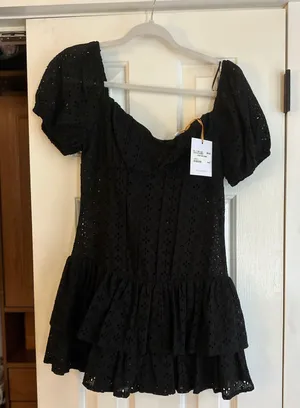 NWT House Of Spence Black Eyelet Dress thumbnail 4