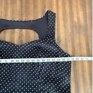 Torrid Black White Polka Dot Sweetheart Cutout Back Fit Flare Midi Dress Size 18 thumbnail 11