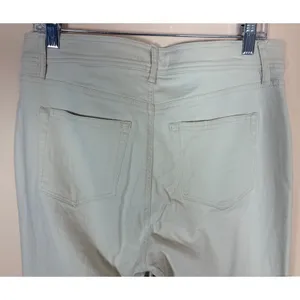 Loft Made and Loved High Rise Wide Leg Jeans Cream Off White 8‎ 29-pants hemmed thumbnail 7