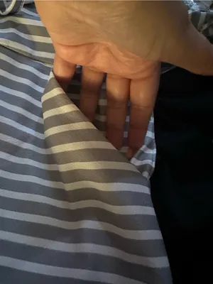 Woman’s Gray & White Striped Halter Jumpsuit thumbnail 6