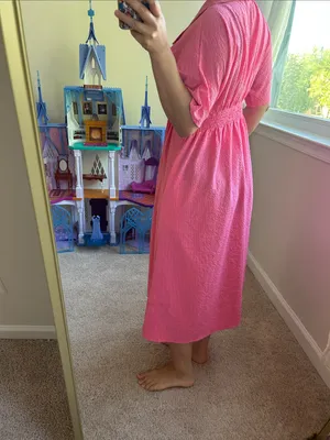 Cool fabric pink dress. S thumbnail 15