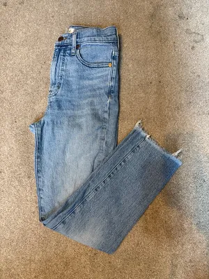 Madewell Light Wash Raw Hem Perfect Vintage Jeans Size 25 thumbnail 1