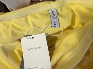 Sunshine Yellow Strapless Ruched Camisole Size M thumbnail 4