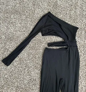 Sexy Asymmetrical Jumpsuit in Black Size M thumbnail 5