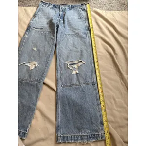 Abercrombie & Fitch Women's Authentic Rigid Baggy Cargo Carpenter Distressed 31W thumbnail 5