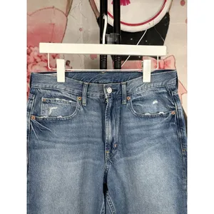 GAP Jeans Women's Sz 28 6R Distressed Loose High Rise Stretch Denim Mom thumbnail 3