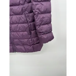 Eddie Bauer Womens Medium Purple‎ Hooded Down Puffer Jacket L18FN552 Heathered thumbnail 4