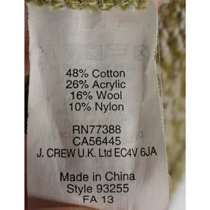 J. Crew Knit Sweater Womens Small Wool Blend Cowl Neck Green Pockets Gorpcore‎ thumbnail 7