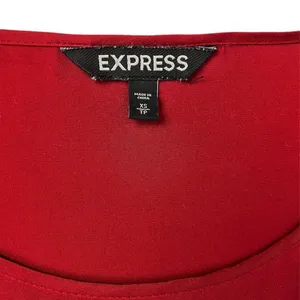 Express Dark Red Short Sleeve Dressy Blouse‎ Top Size XS thumbnail 5