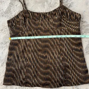 Banana‎ Republic Womens Brown Ikat Print Empire Waist Camisole Top Size 8 Zip thumbnail 10
