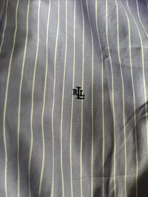 Lauren Ralph Lauren Pinstripe English Garden Blouse Sz 14 Button Up 100% Cotton thumbnail 9
