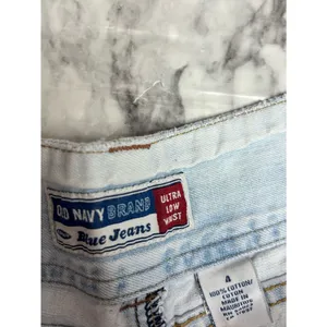 Old Navy Y2K 100% Cotton Ultra Low Rise Light Blue Denim Jean Shorts size 4 thumbnail 6