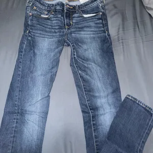 Abercrombie & Fitch Dark Blue Straight Leg Jeans thumbnail 1