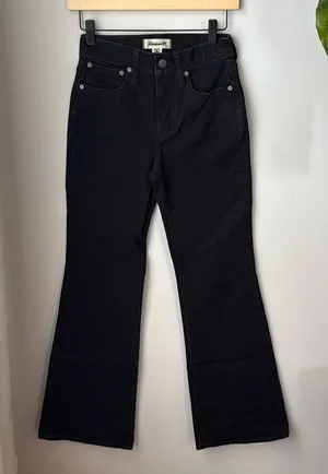 Madewell The Perfect Vintage Flare Jean in Sherborn Wash Black Denim thumbnail 1