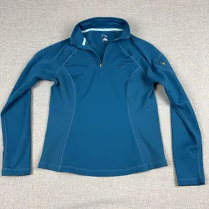 Nike Pullover Womens Medium Blue Mock Neck 1/4 Zip Long Sleeve NikeFITDRY ACG thumbnail 1