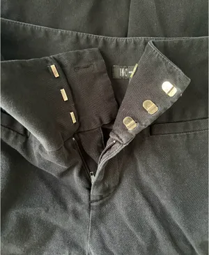 INC International Black Cropped Work Pants thumbnail 3
