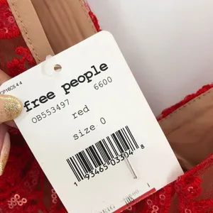 Free People Night Shimmers‎ Lace Sequined D Red thumbnail 8